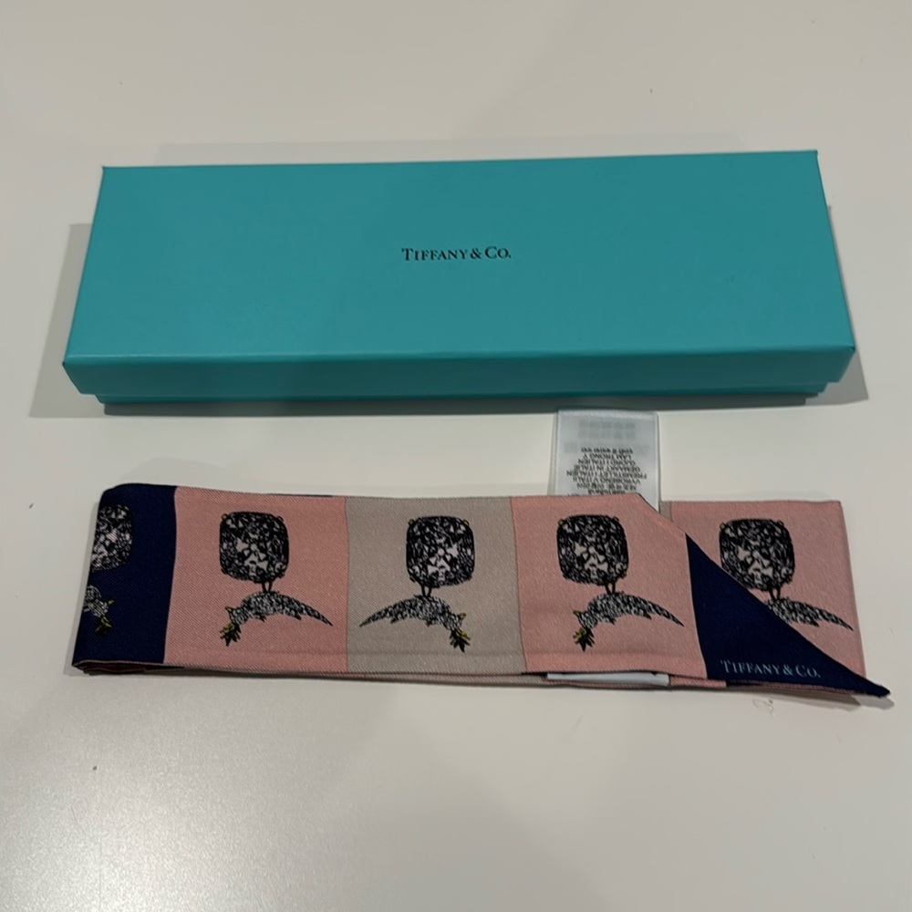 Tiffany & Co. Pink and Blue Scarf
